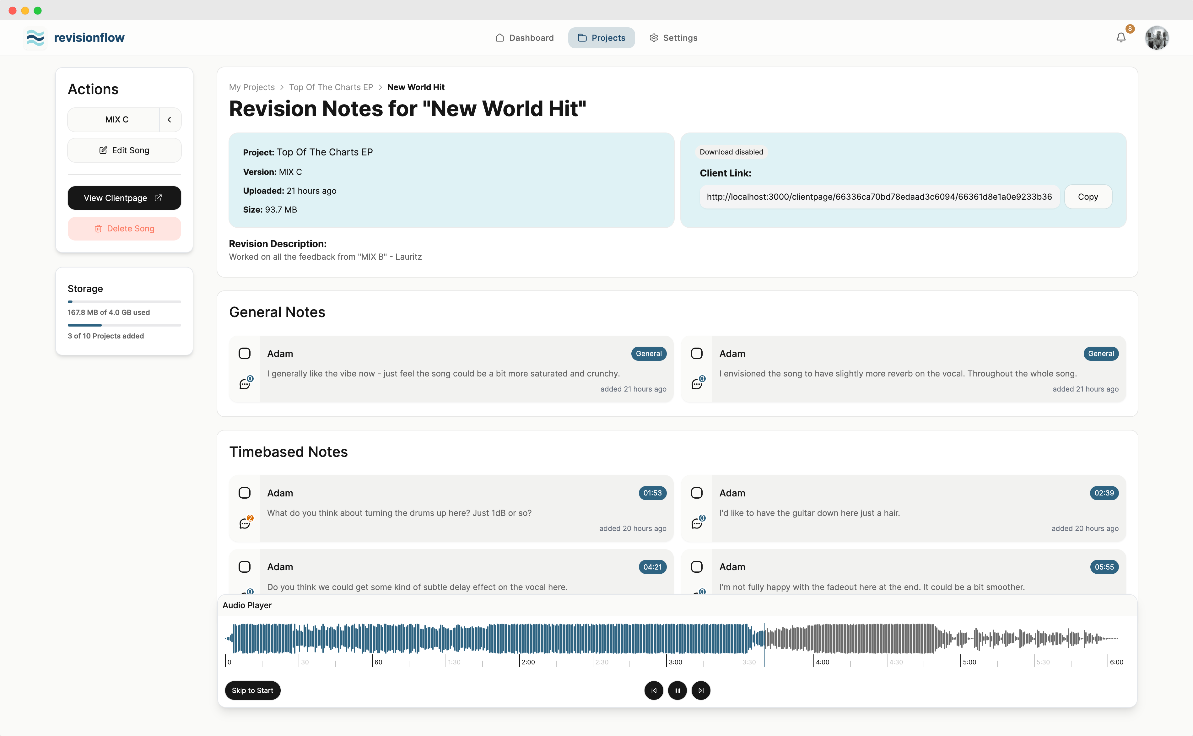 revisionflow.com desktop demo